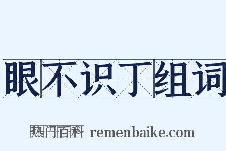眼不识丁组词是什么意思的图片